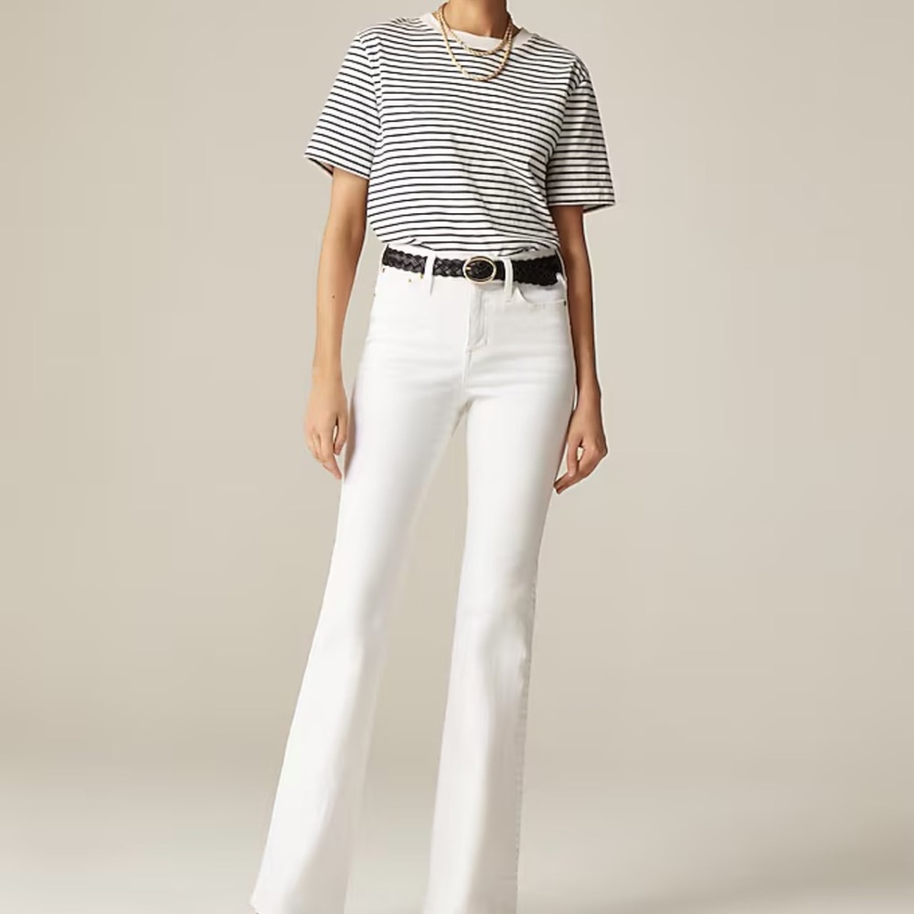 Citizens Of Humanity Isola White Midrise Flare Wide Leg Jeans